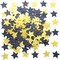 200PCS Black & Gold Glitter Star Confetti – Table Decor for Birthday & Wedding